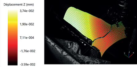EikoTwin DIC — displacement and strain fields measured on structure