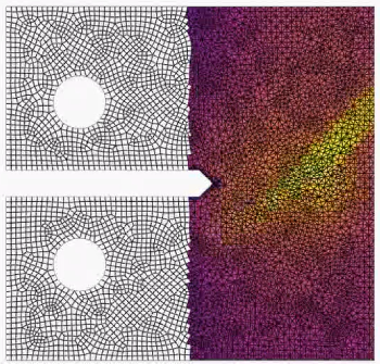 Lagrangian temperature field measured by IR reprojection on the same FE mesh